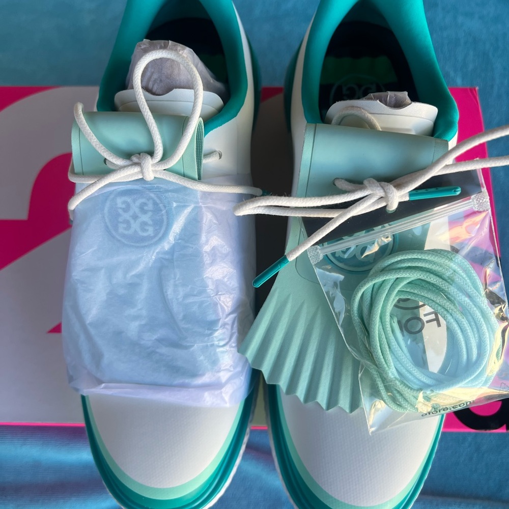 G/FORE Turquoise and White Golf Shoes
